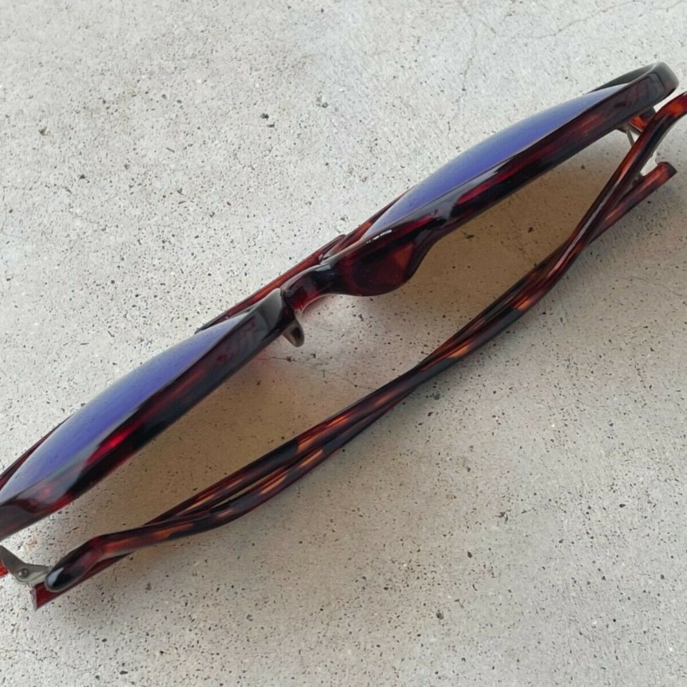 Classic Optical Men Sunglasses Blue Mirror Lenses Brown Tortoise Frame - Picture 7 of 13